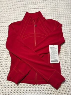 RARE! Lululemon dark red define cropped jacket nulu size 8